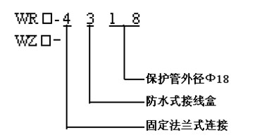 法(fǎ)蘭連接(jiē)熱套熱(rè)電偶（熱(re)電阻）型(xing)譜
