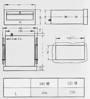 矩形(xíng)膜盒壓力表(biǎo)外形尺寸