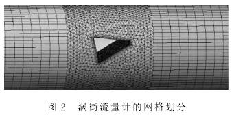 渦街(jiē)流量計的網格劃(hua)分圖示