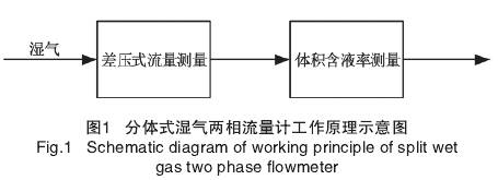 分(fèn)體式濕氣(qi)兩相流量(liang)計工作原(yuán)理圖示