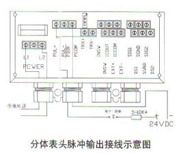 分體表頭脈(mo)沖輸出接線示意(yi)圖