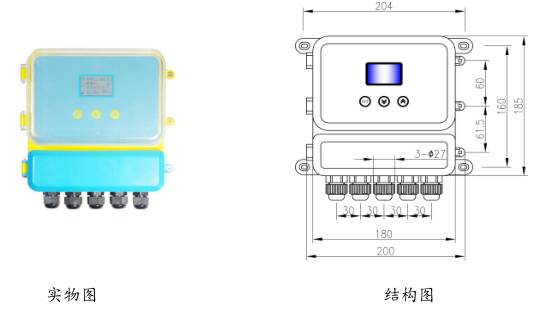 分體(tǐ)式超聲波物(wu)位計标準型(xing)圖示