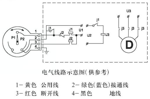 電接點壓力表接(jiē)線示意圖